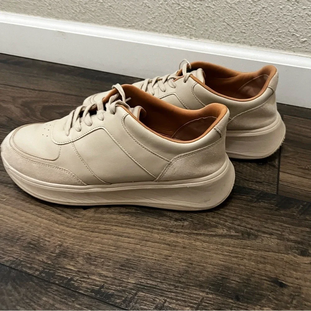 FitFlop F-Mode‎ Flatform Sneakers FR1-A20 Suede Leather Platform Shoes EUC US 9